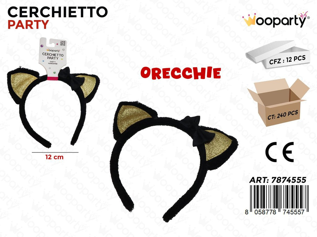 CERCHIETTO PARTY ORECCHIE 12CM