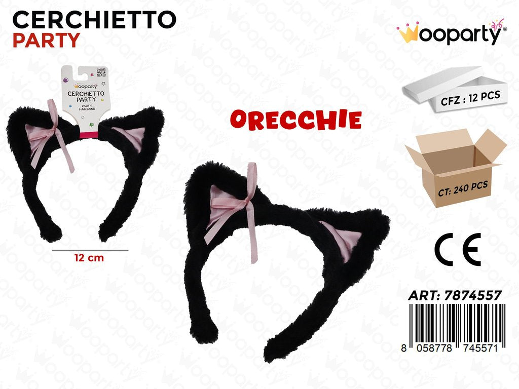 CERCHIETTO PARTY ORECCHIE 12CM