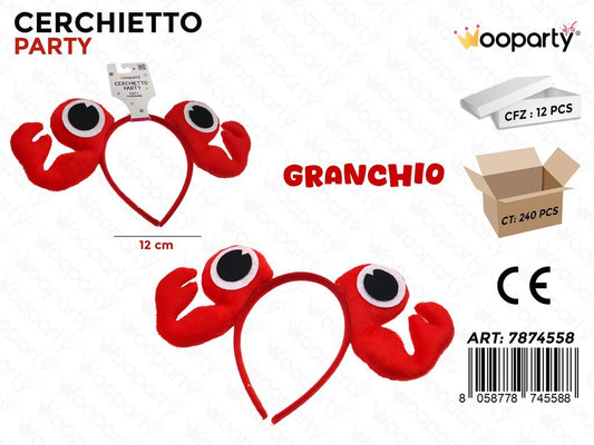 CERCHIETTO PARTY GRANCHIO 12CM
