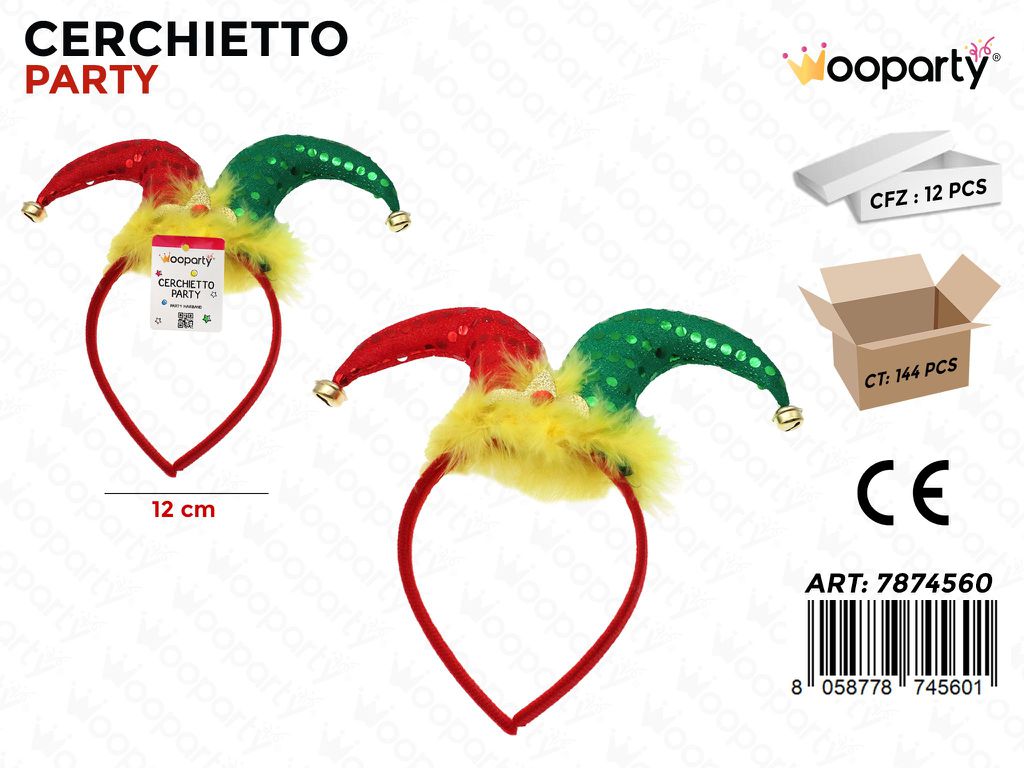 CERCHIETTO PARTY GIULLARE 12CM