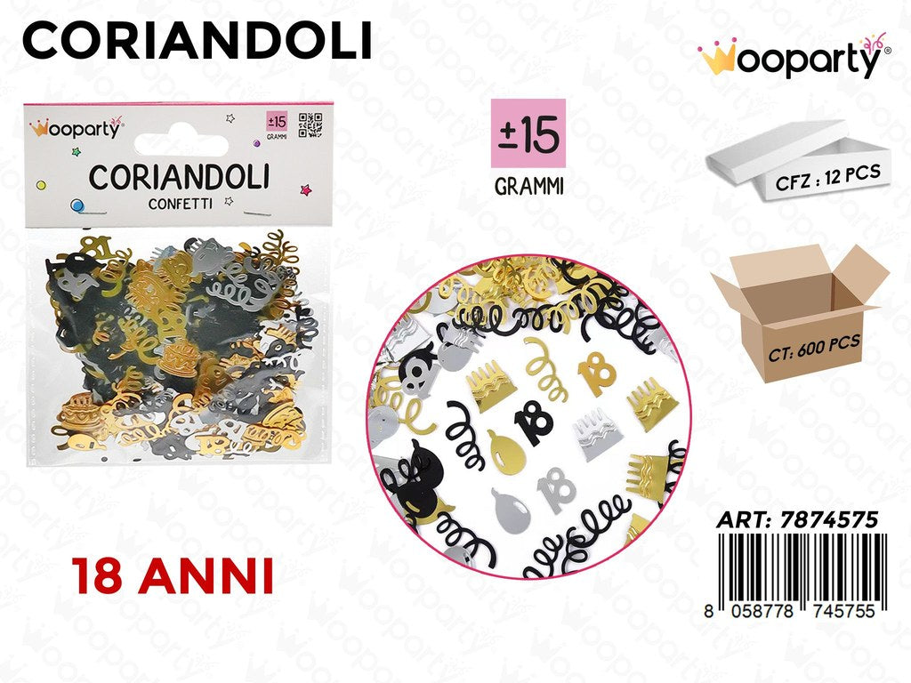 CORIANDOLI 18 ANNI 15GR
