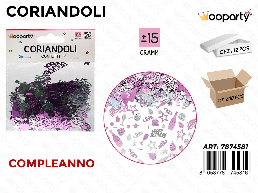 CORIANDOLI COMPLEANNO 15GR