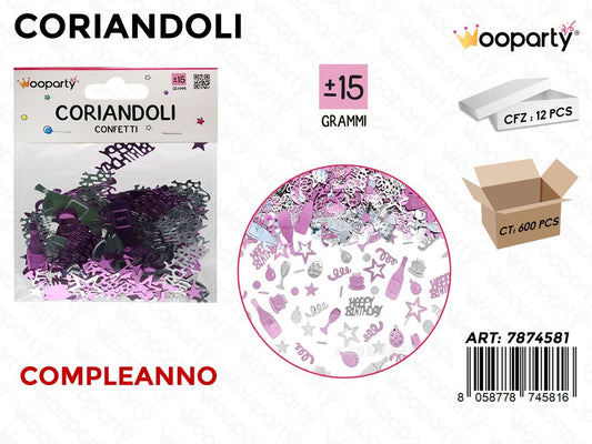 CORIANDOLI COMPLEANNO 15GR