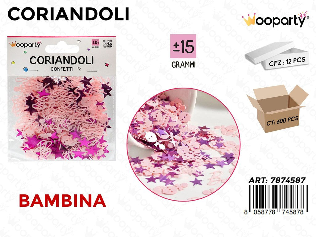 CORIANDOLI NASCITA BAMBINA 15GR