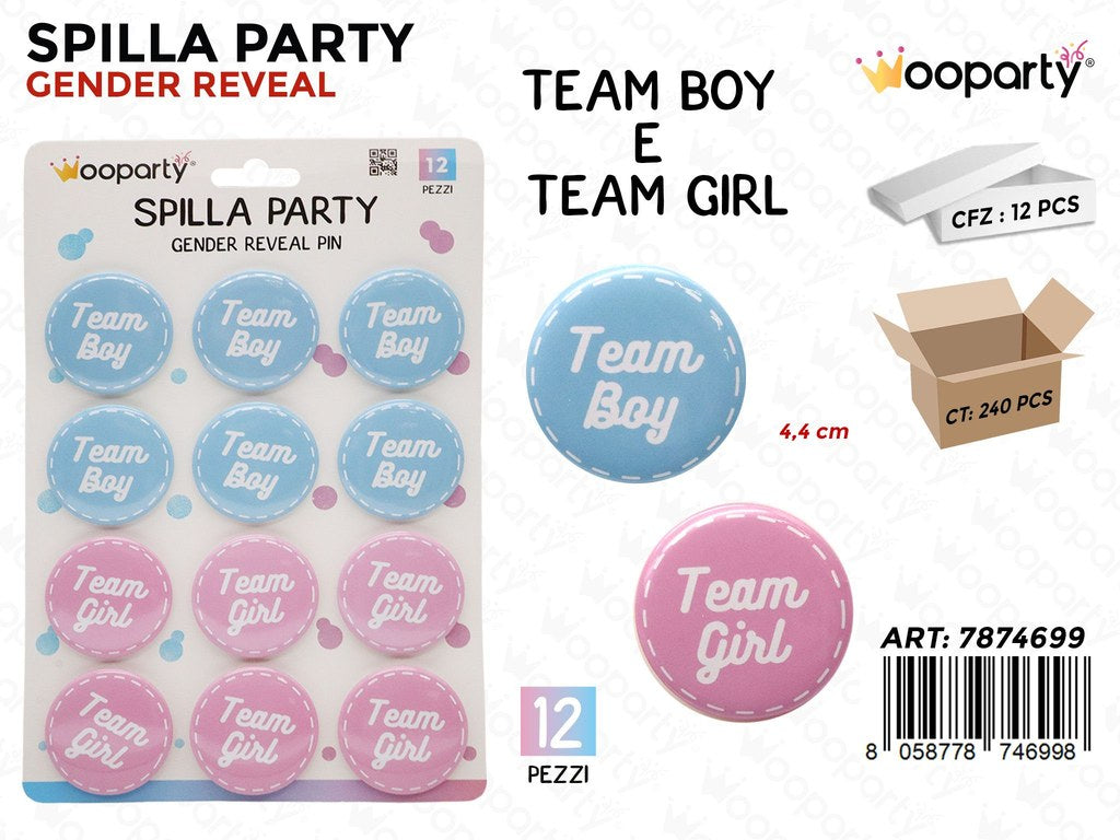 SPILLA GENDER REVEAL 12PCS 4.4CM
