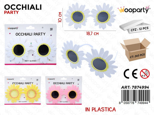 OCCHIALI PARTY MARGH. ASS. 18.7*10CM