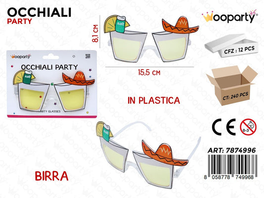 OCCHIALI PARTY BIRRA 15.5*8.1CM