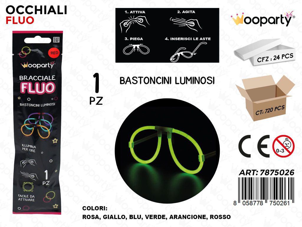 OCCHIALI FLUO COL. ASS.