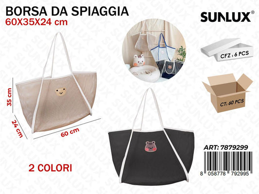 Sunlux Borsa da Spiaggia Ass. 60*35*24CM