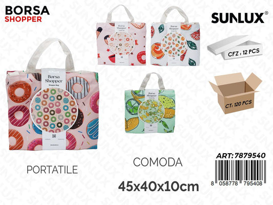 Sunlux Borsa Shopper Ass. 45*40*10CM