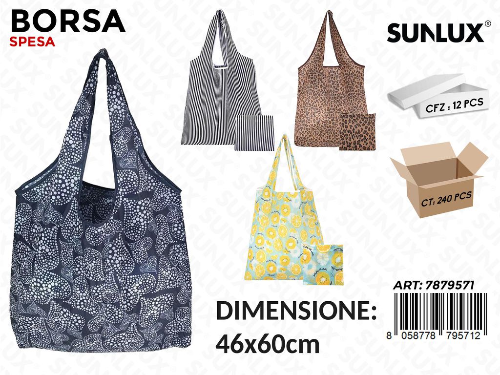 Sunlux Borsa per Spesa 46*60CM Ass.