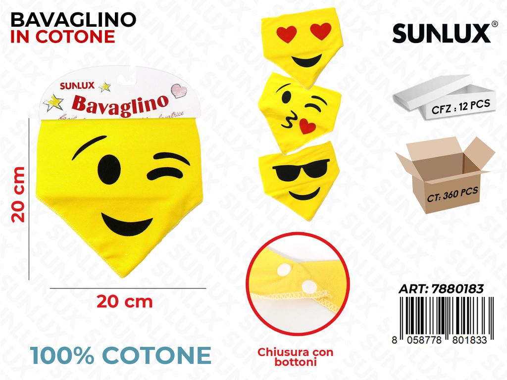 Sunlux Bavaglino Cotone 20*20CM Ass.