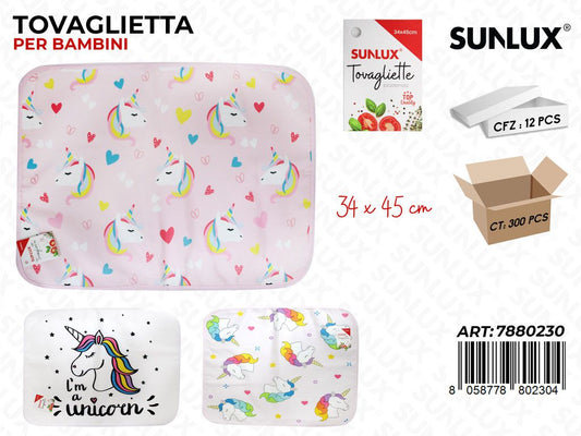 TOVAGLIETTA PER BAMBINI ASS. 34*45CM /PZ DA 12**