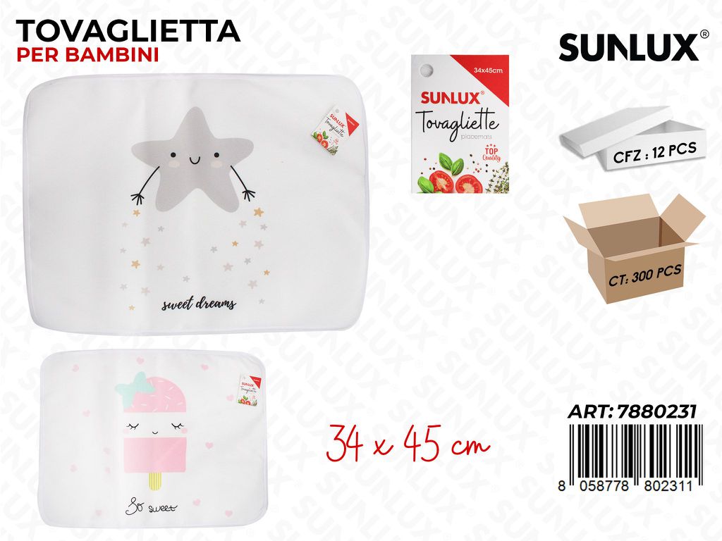 TOVAGLIETTA PER BAMBINI ASS. 34*45CM /PZ DA 12**