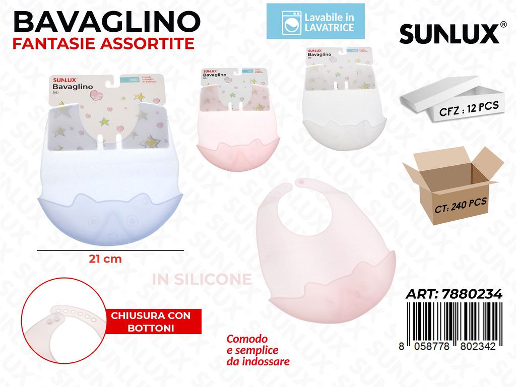 Sunlux Bavaglino in Silicone Ass. 21CM