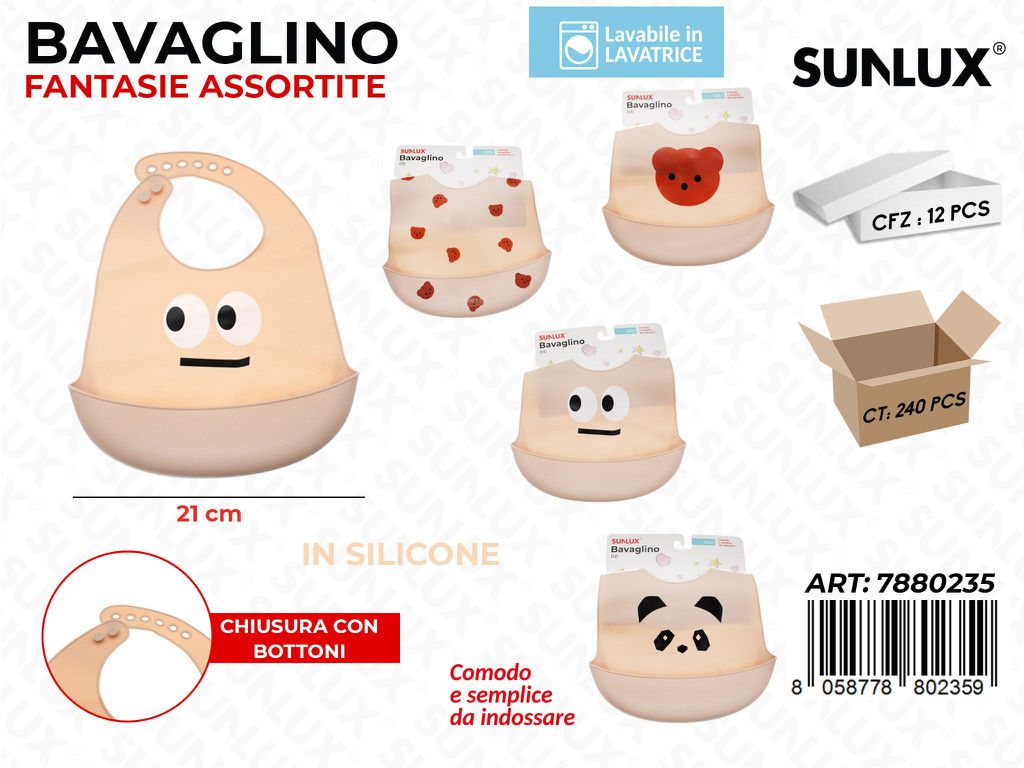Sunlux Bavaglino in Silicone Ass. 21CM