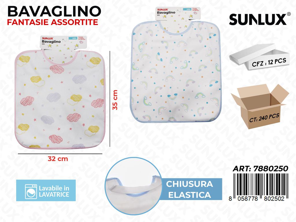 Sunlux Bavaglino Elast. Ass. 32*35CM