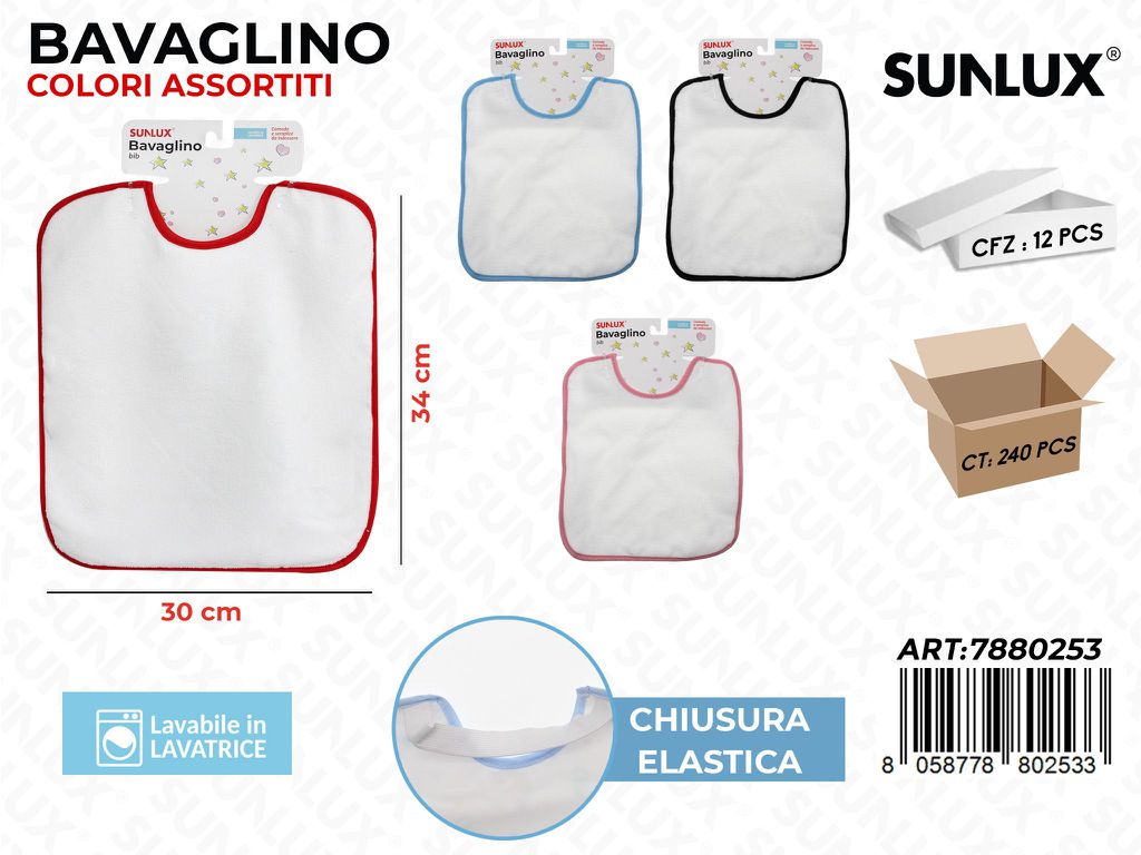 Sunlux Bavaglino Elast. Ass. 30*24CM