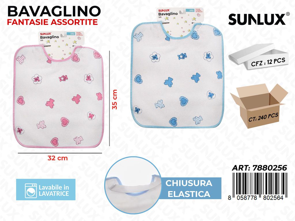 Sunlux Bavaglino Elast. Ass. 32*35CM