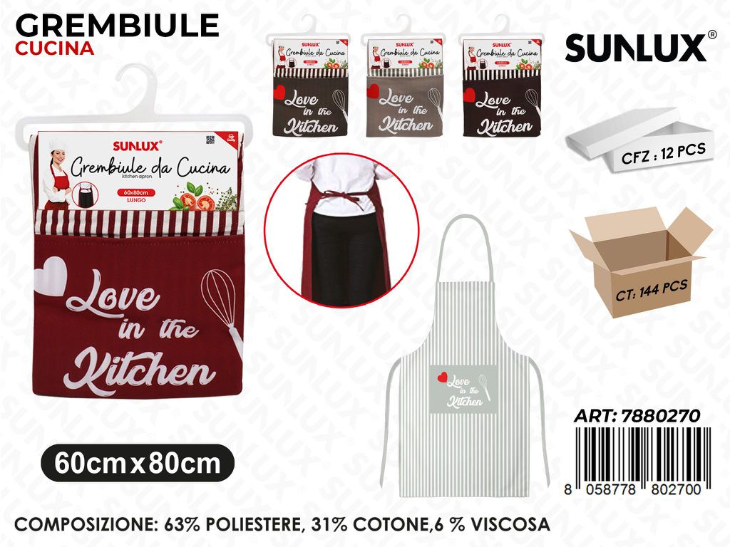 Sunlux Grembiule da Cucina Ass. 60*80CM