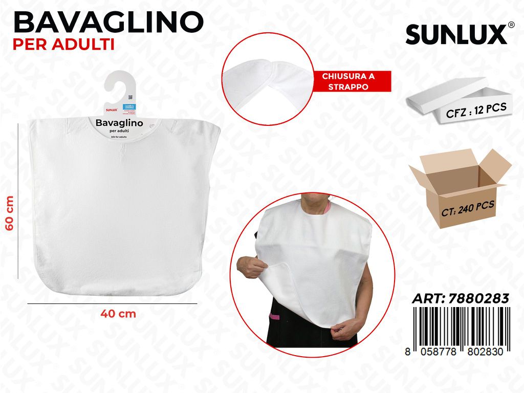 Sunlux Bavaglino per Adulti Bia. 40*60CM