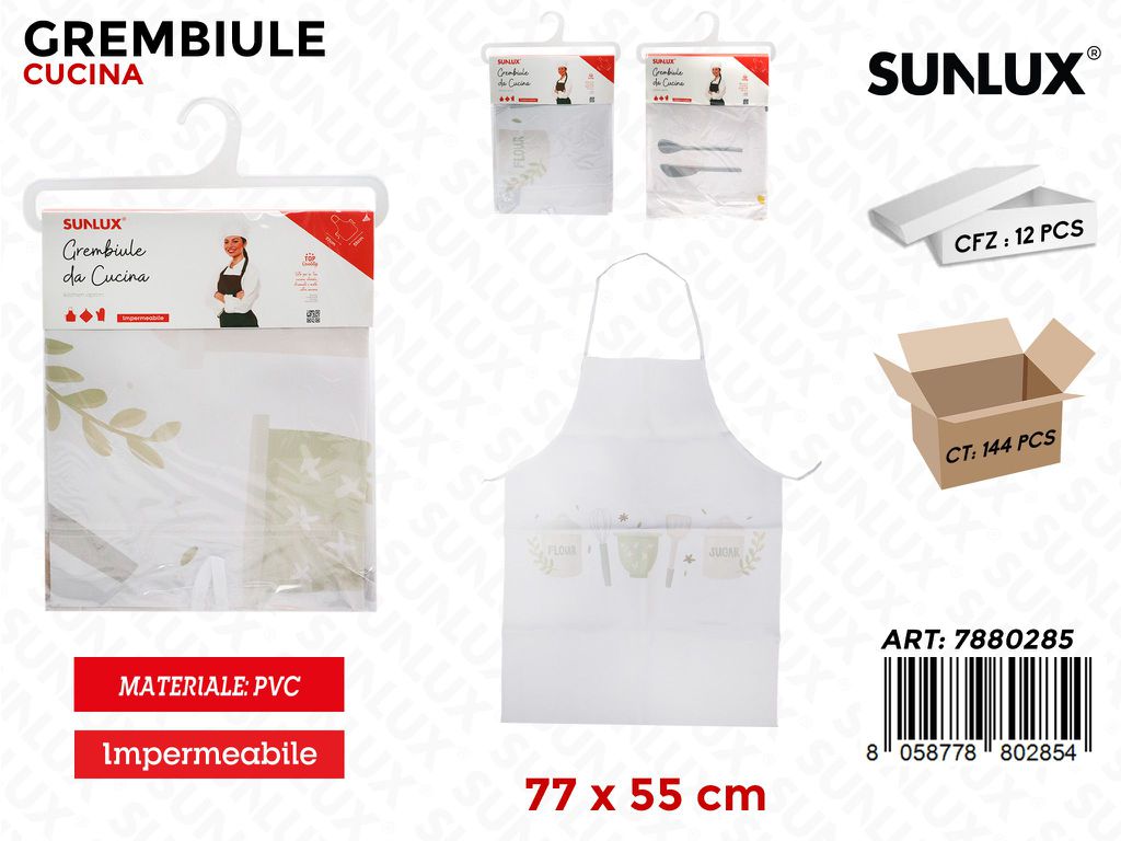 Sunlux Grembiule Cucina Pvc Ass. 77*55