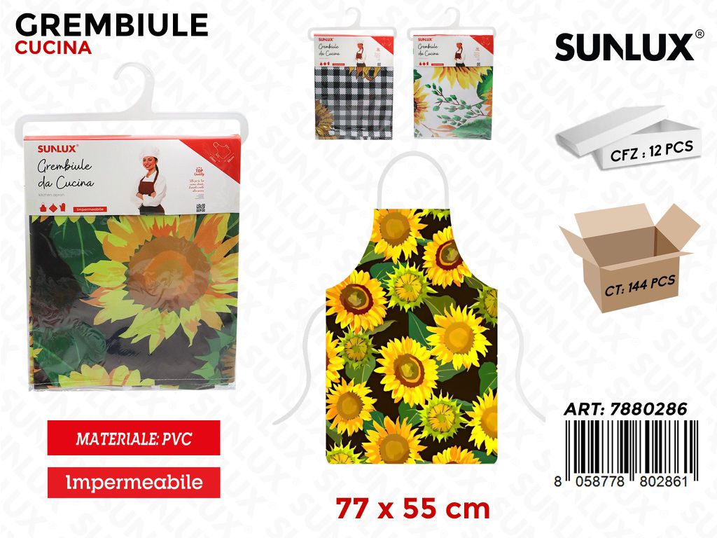 Sunlux Grembiule Cucina Pvc Ass. 77*55