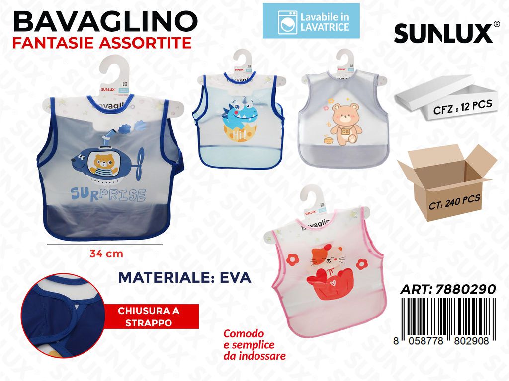 Sunlux Bavaglino in Eva c/Tasca Ass. 34CM