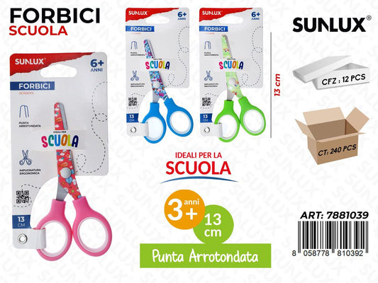 Forbici Scuola Bambini Ass. 13CM