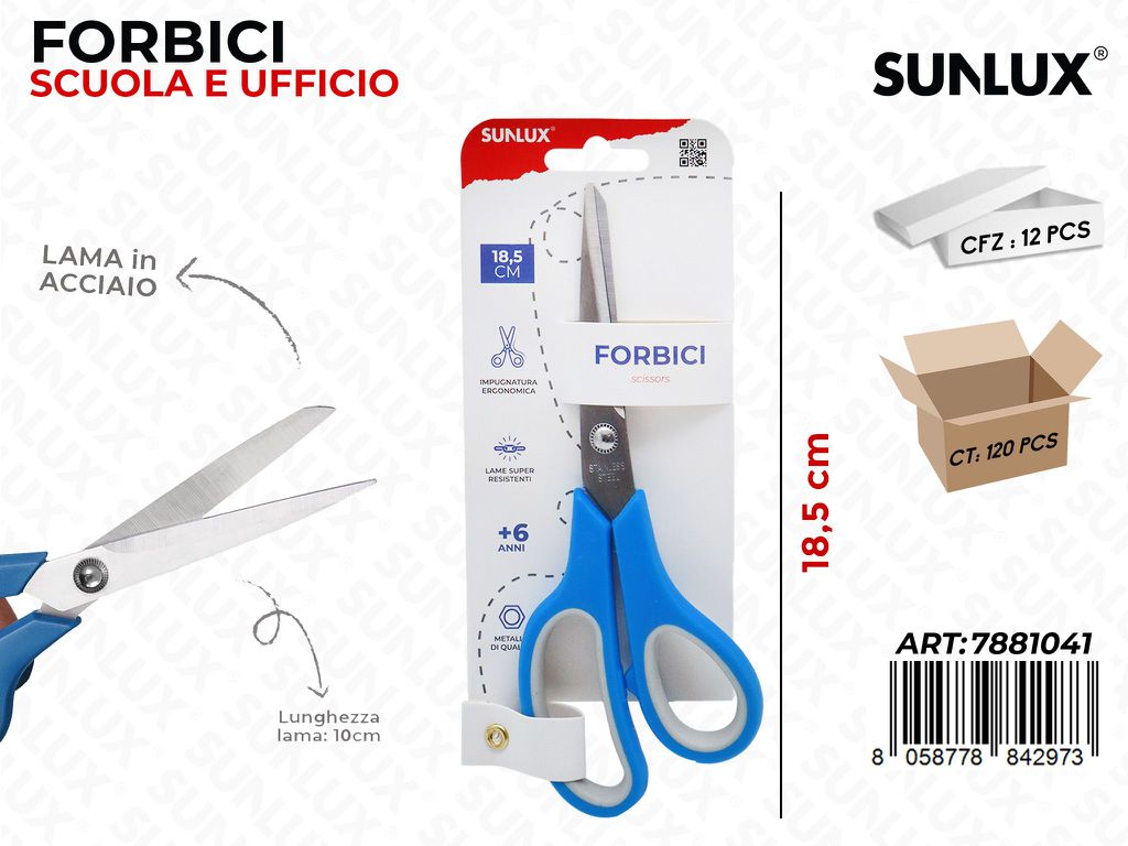 Forbici per Ufficio Lame in Acciaio 18.5CM
