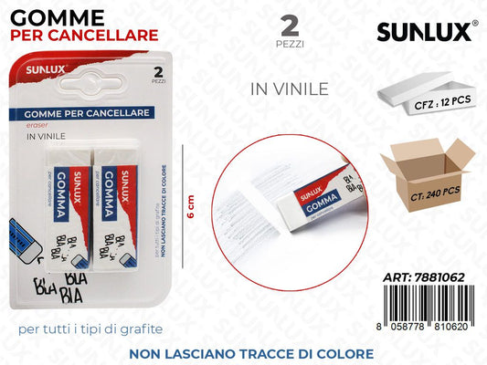 Gomma per Cancellare 2PCS 6CM