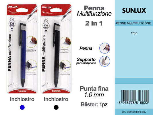 PENNA MULTIFUNZIONE 2IN1 BLU/NERO /PZ DA 12**CFZ