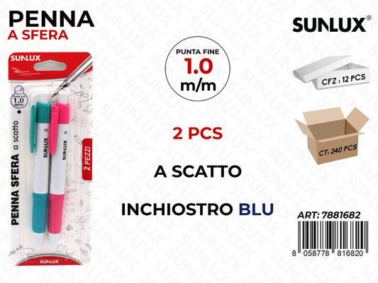 PENNA A SCATTO BLU ASS. 2 PCS /PZ DA 12**CFZ