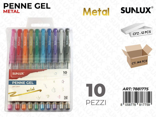 Sunlux Penne Gel Metal 10PCS