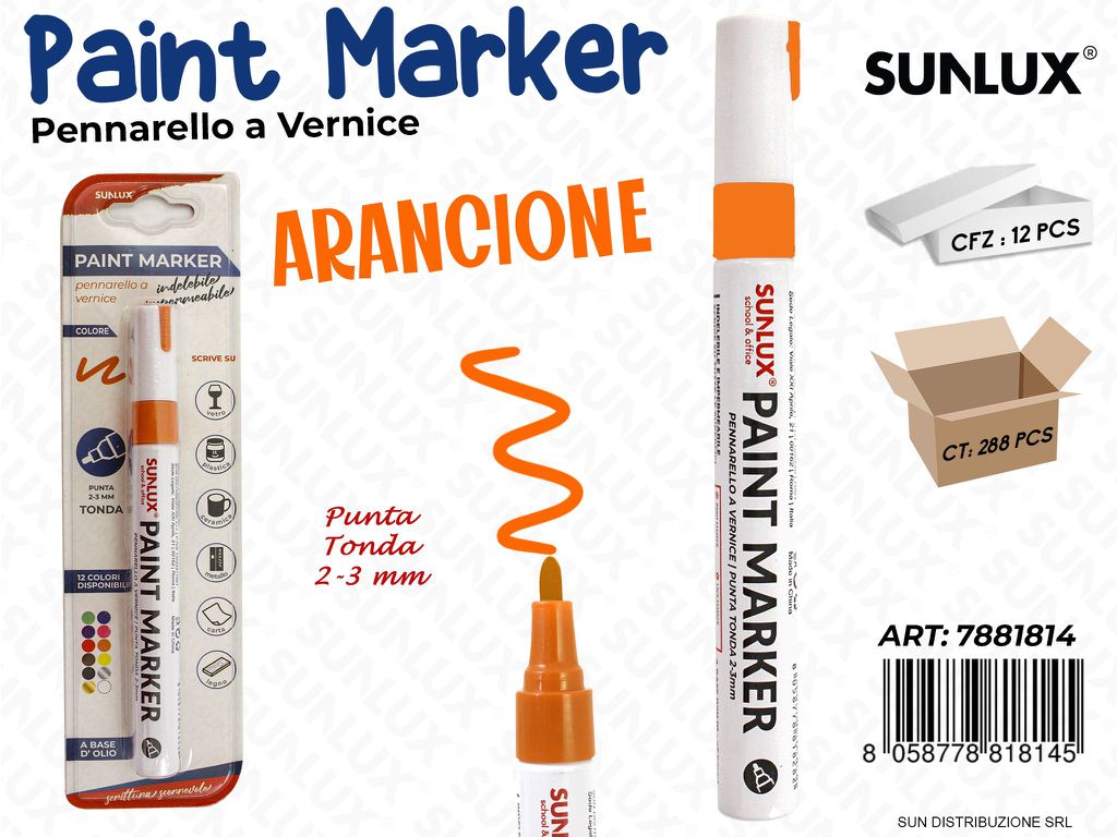 Bl. Pennarello a Vernice Arancione 2-3MM