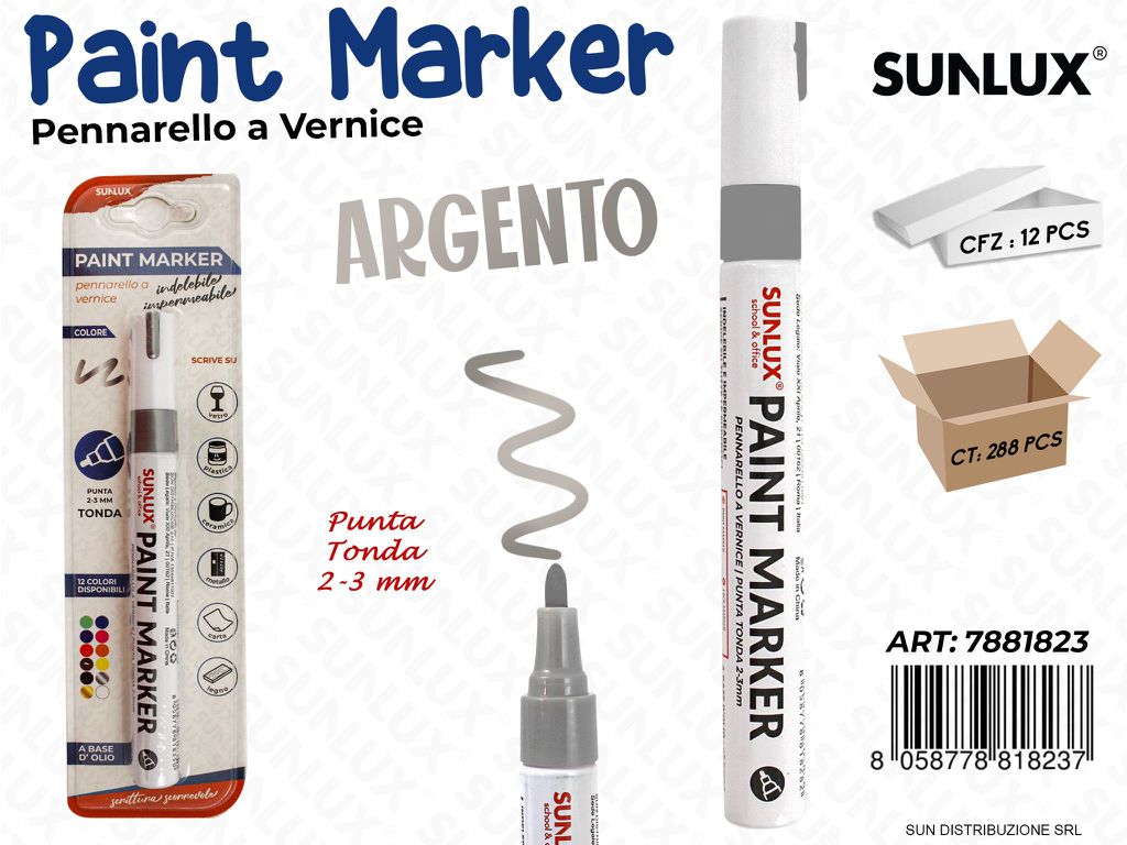 Bl. Pennarello a Vernice Argento 2-3MM