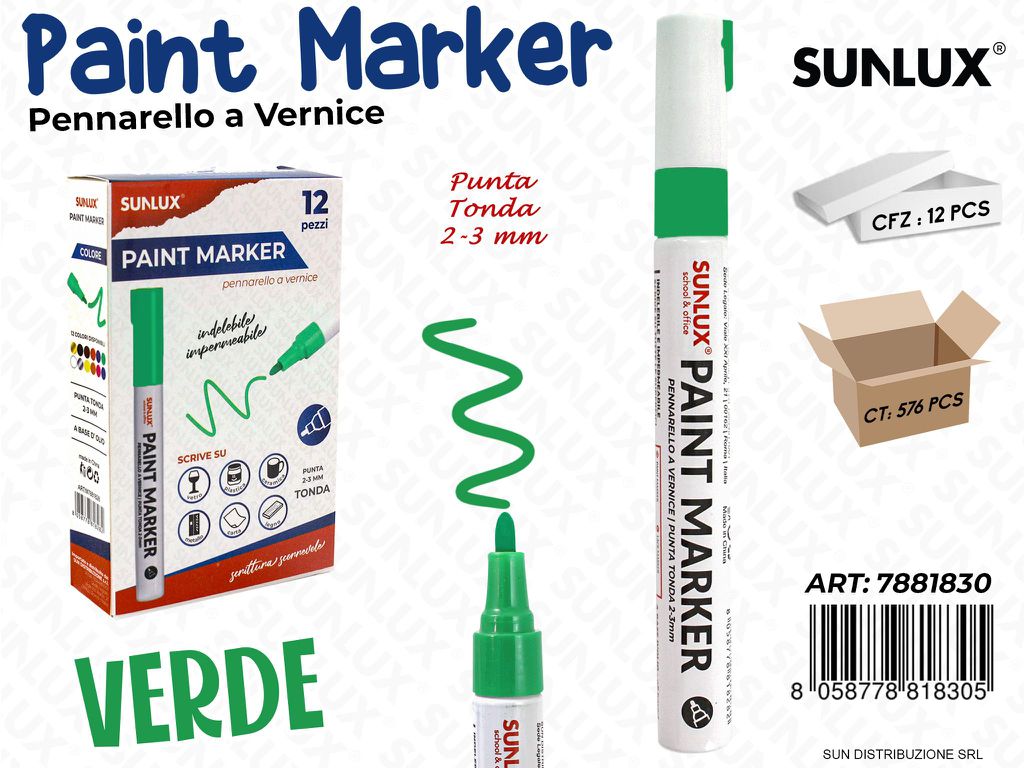 Pennarello a Vernice Verde 2-3MM
