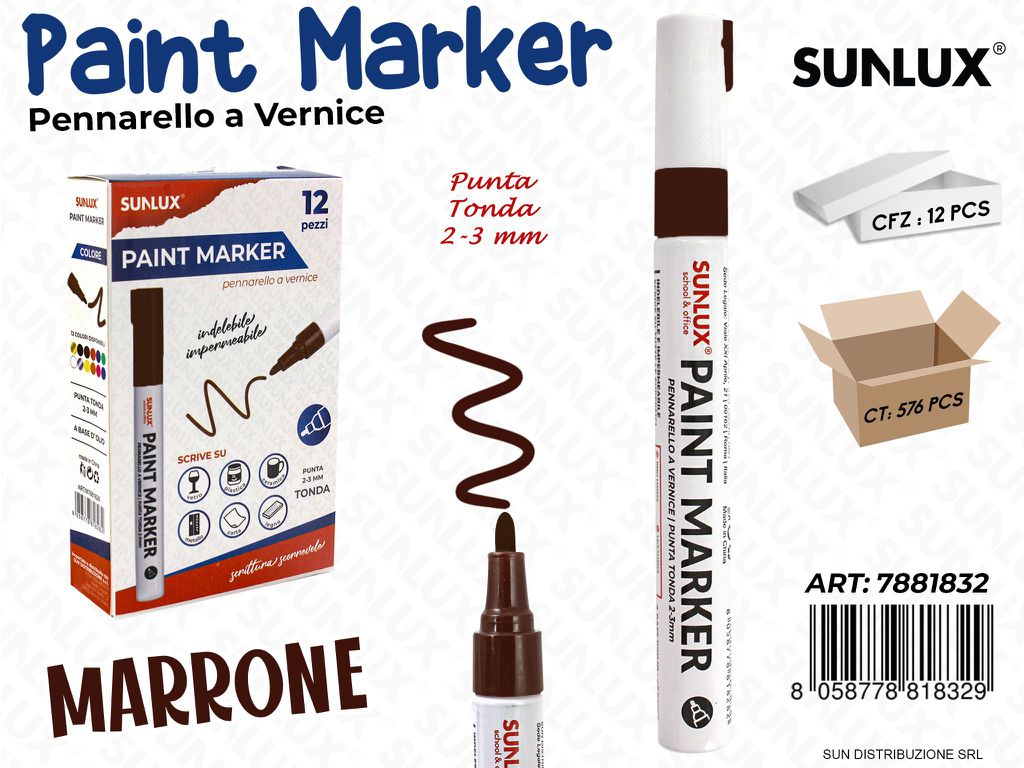 Pennarello a Vernice Marrone 2-3MM