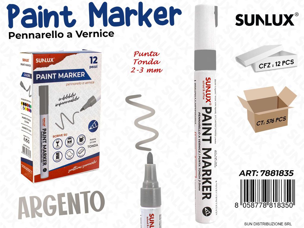 Pennarello a Vernice Argento 2-3MM