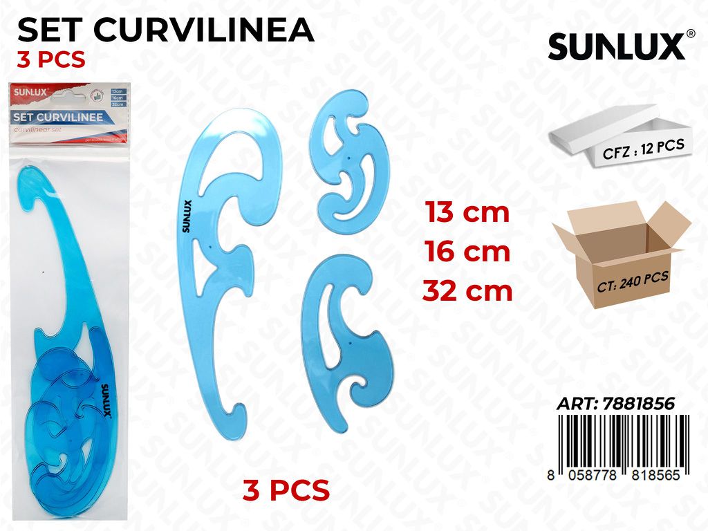 Set Curvilinea 3PCS Mis. Ass.