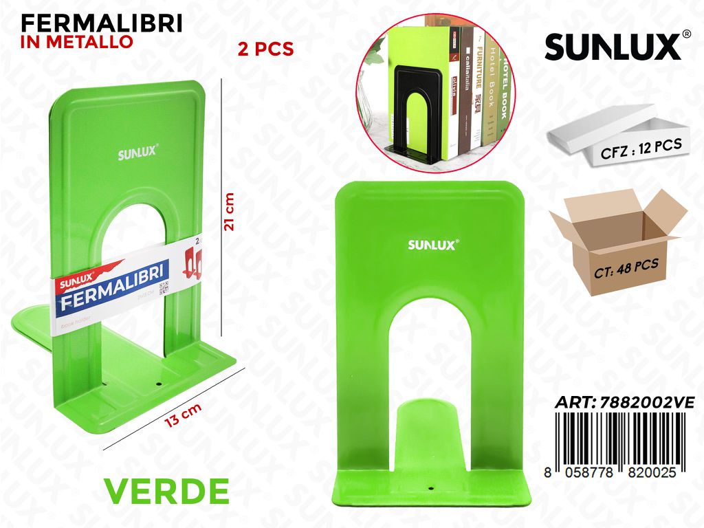 Reggilibro Verde/Coppia da 12