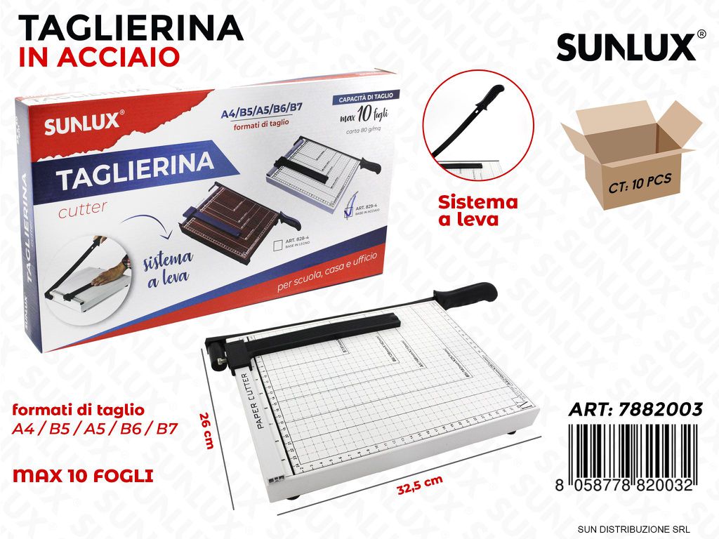 Taglierina in Acciaio Sist. a Leva 25x30CM