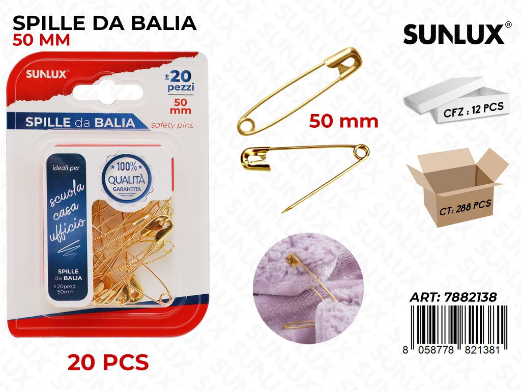 Bl. Spille da Balia Oro 20PCS 50MM