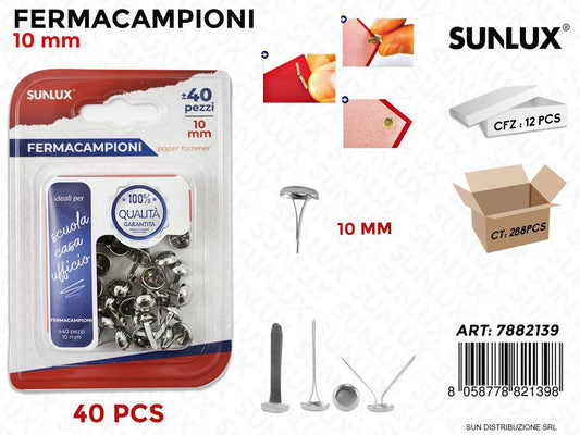 Bl. Fermacampioni Arg. 40PCS 10MM
