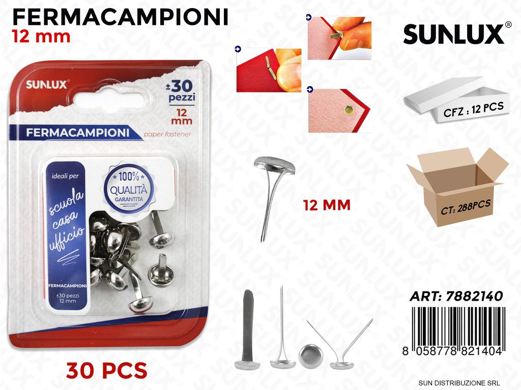 Bl. Fermacampioni 30PCS 12MM