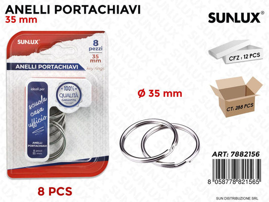 Bl. Anelli Portachiavi 8PCS D.35MM