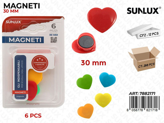 Bl. Magneti Col. Ass. 6PCS 30MM