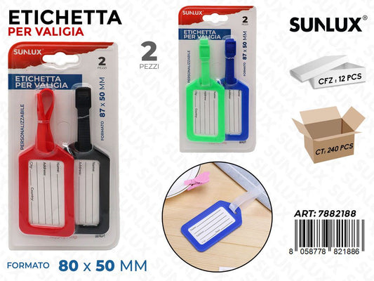 Etichette per Valigia Ass. 87*50MM 2PCS