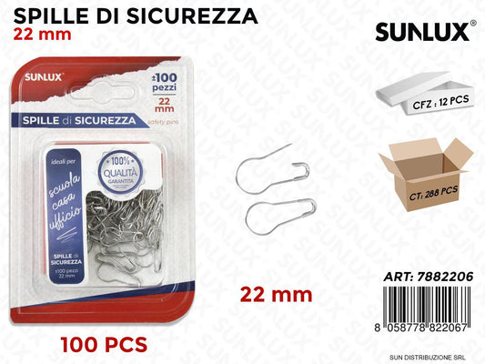 Bl. Spille di Sicurezza 100PCS 22MM