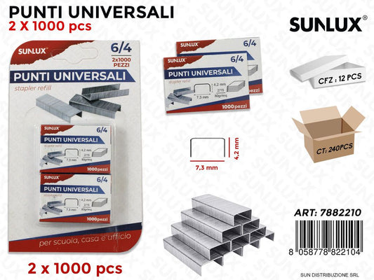 Bl. Punti Universali 2 X 1000 Pcs 6**4MM